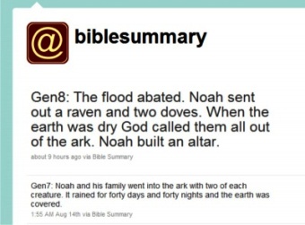 Biblia rescrisă pe Twitter