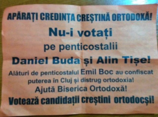 „Nu-i votaţi pe penticostali!”